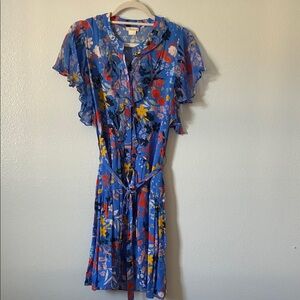 Shoshanna Blue Floral Mini Dress